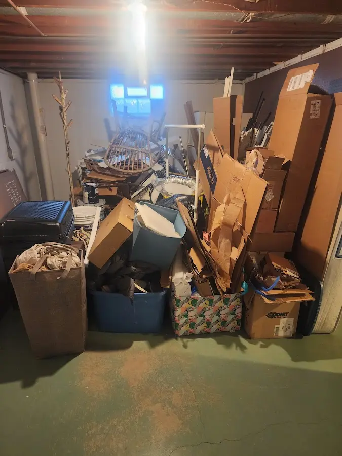 Roll-off dumpster container at job site for Concrete Dumpster Rental in Colonial Beach